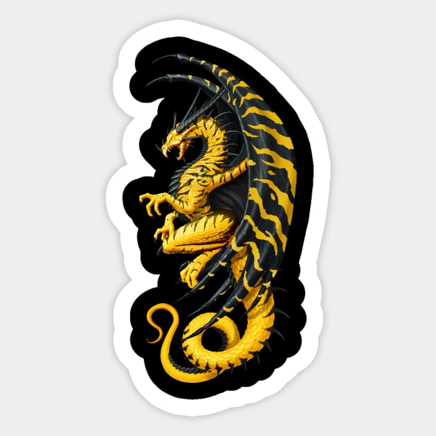 Master Dragon Yellow Gold Sticker by chriskar